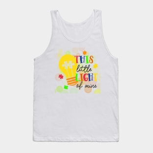 This Little Light of Mine Autism Lightbulb Design Tank Top